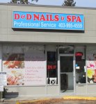 Store front for D & D Nails